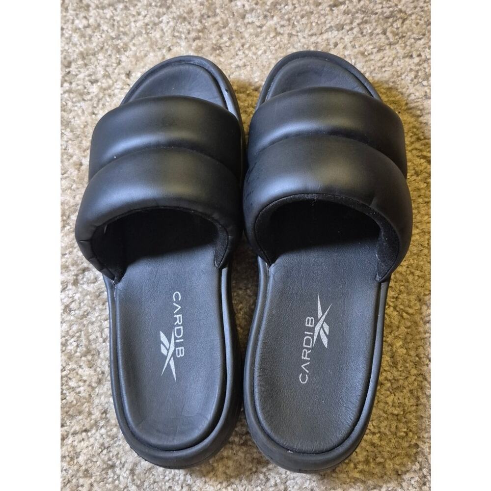 Reebok Cardi B Slides HP2217 Black Women's Size 11